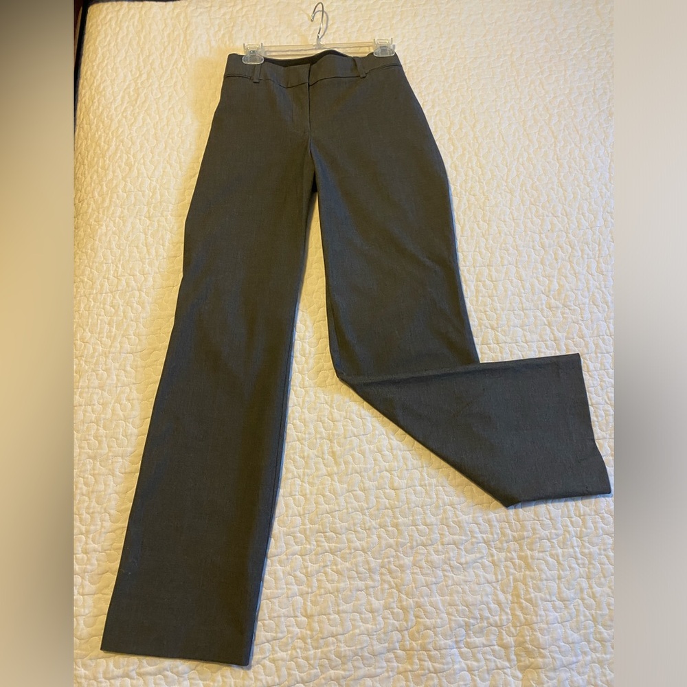 Loft Dark grey wide leg dress pants